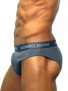 Удобные серые трусы брифы для мужчин Romeo Rossi Briefs R2006-4