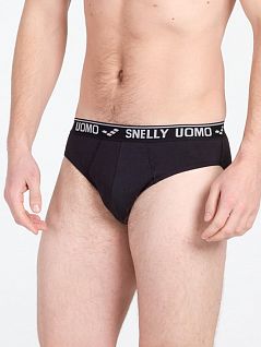 Удобные брифы из эластичного хлопка PJ-Snelly Uomo_U111 черные