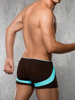 Мужские шоколадные трусы с бирюзовыми вставками Doreanse Fitness Collection 1565c88