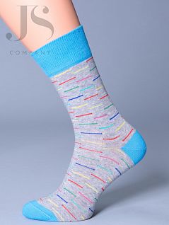 Контрастные носки с рисунком "разноцветные линии" Giulia JSMSL 015 (5 пар) light melange gul
