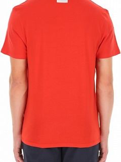 Яркая футболка из хлопковой ткани красного цвета BIKKEMBERGS BKK1MTS02cRed