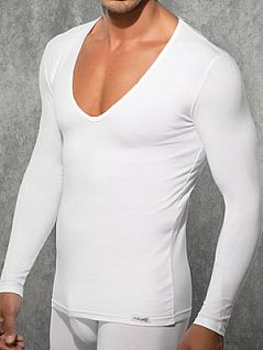Мужская белая футболка с длинными рукавами Doreanse Long Sleeve 2920c02 распродажа