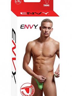 Мужские эротические зеленые стринги мешочек "ENVY E035-GRN"