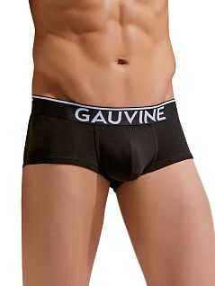 Однотонные хипсы на резинке с логотипом бренда черного цвета GAUVINE RTGAU3005-01