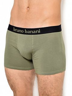 Набор боксеров на широкой (2шт) BRUNO BANANI 22011388бруно Оливковый-черный 2639