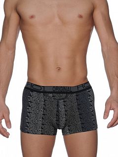 Мужские облегающие трусы боксеры черного цвета HOM Costes 01837cK9