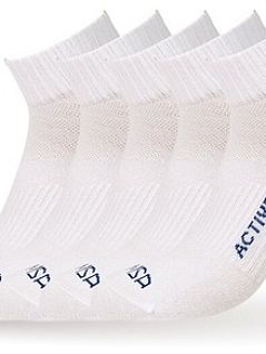 Набор укороченных носков с вставкой из мягкой сетки OMSA JSACTIVE 111 (5 пар) bianco распродажа