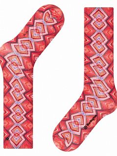 Эластичные носки с красивым ромбовидным узором Burlington 21940 Illusion Rhomb SO Красный (8000)