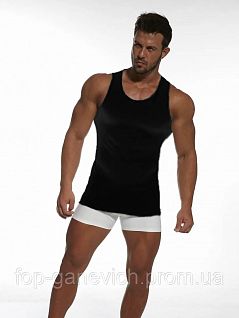 Прекрасная мужская майка из гребенного хлопка для ежедневного использования CORNETTE MW116260черный