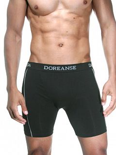 Удлиненные боксеры с декоративными контрастными кантами черного цвета Doreanse 1780cPc31