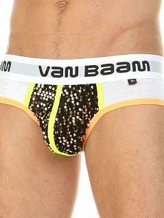 Яркие брифы с желтыми пайетками белого цвета Van Baam RT39794