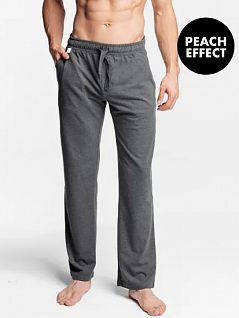 Домашние штаны свободного кроя с бархатистым эффектом Atlantic MW121070серый меланж