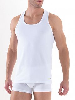 Удобная мужская майка-борцовка белого цвета из хлопка BlackSpade TENDER COTTON b9236 белый распродажа
