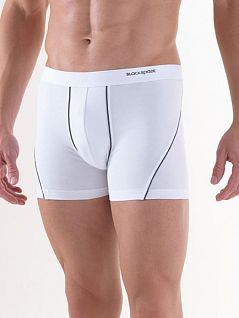 Белые мужские трусы боксеры из хлопка BlackSpade SPORT b9414 White