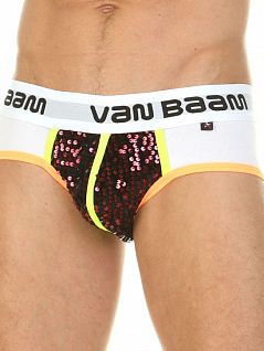Комфортные брифы с красными пайетками белого цвета Van Baam RT39795