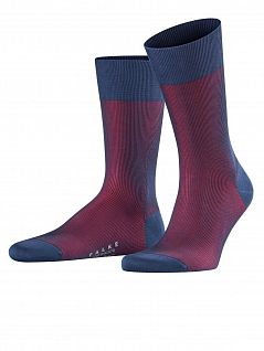 Удобные носки с усиленной пяткой и носком Falke 13141 Fine Shadow SO (муж.) Синий 6527