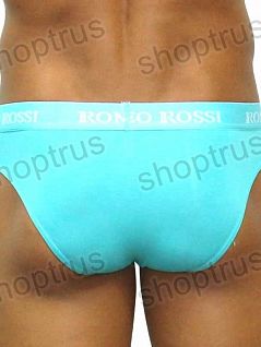 Удобные мужские брифы из модала бирюзового цвета ROMEO ROSSI R2006-11 распродажа