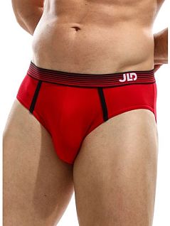 Привлекательные брифы на мягкой резинке с логотипом бренда Jolidon DT293блнТм Red