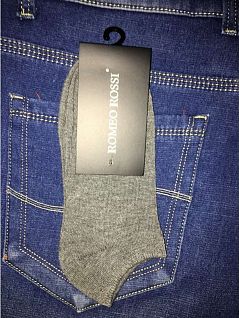 Носки на мягкой резинке серого цвета Romeo Rossi R8508-3