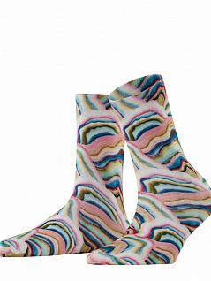 Женские носки с принтом ярких сладостей в пастельных тонах FALKE 46438 Sugar Hero SO Белый (2000)