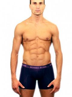 Фиолетовые мужские трусы боксеры с длинной ножкой Romeo Rossi Long boxers R7001-5