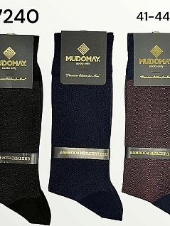 Набор носков с деликатным рисунком LT17240 MUDOMAY синий с бордовым (6 пар)