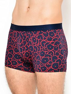Яркие боксеры с красивым узором Zimmerli 8615флов Красный 001RED
