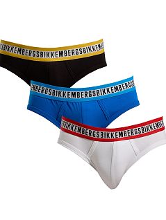 Набор хлопковых брифов на брендированной резинке (3шт) Bikkembergs RTBKK1USP08TR