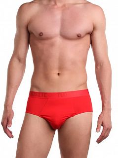 Яркие брифы из легкой вискозы красного цвета TUOSITE DTTS7825-8