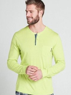 Классический лонгслив с накладным карманом на груди желтого цвета JOCKEY 500730Hc593