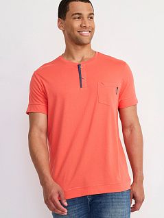 Ультамягкая футболка с нагрудным карманом кораллового цвета Jockey 500729Hc383