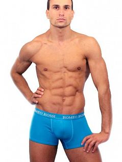 Эластичные мужские трусы боксеры синего цвета Romeo Rossi Boxers R6005-10