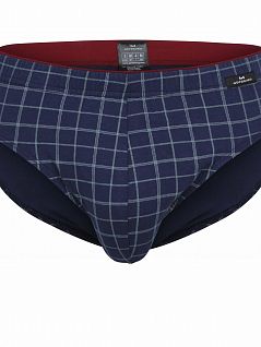 Мягкие брифы на эластичной резинке GOTZBURG FG742910/M-3XL Темно-Синий/Клетка