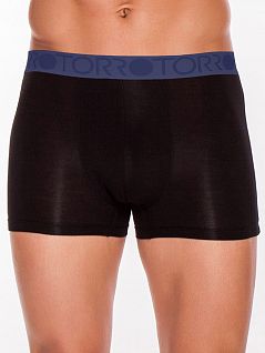Мягкие и эластичные мужские трусы боксеры черного цвета Torro LFTMX3101 BLACK