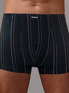 Хлопковые мужские трусы боксеры высокой посадки черного цвета в полоску Gentlemen SIGS5017 распродажа