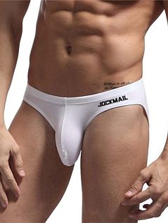 Слипы на вшивной резинке белого цвета JOCKMAIL RTJM2025-1