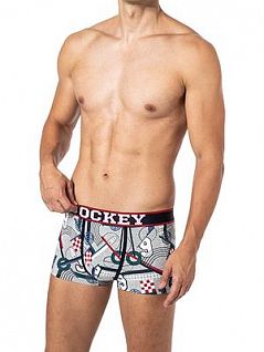 Хлопковые боксеры с оригинальным принтом JOCKEY 1821202H (муж.) Кремовый 183