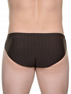 Коричневые мужские трусы в полоску bruno banani Electron 22031453бруно Коричневый