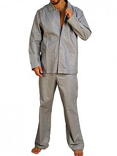 Классическая мужская пижама из хлопка HOM Stripe Light 64712cM013