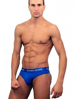 Повседневные синие мужские стринги с стильным поясом Romeo Rossi Thongs R1006-9
