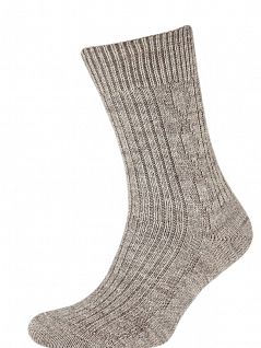 Комплект из 30 пар шерстяных мужских носков бежевого цвета "RuSocks" New collection M-580