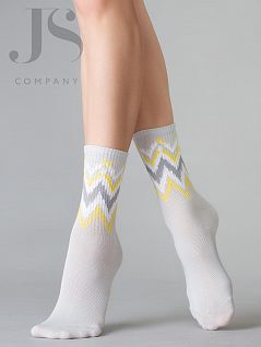 Привлекательные носки с геометрическим принтом MiNiMi JSMINI STYLE 4605 (5 пар) grigio chiaro / зигзаг min