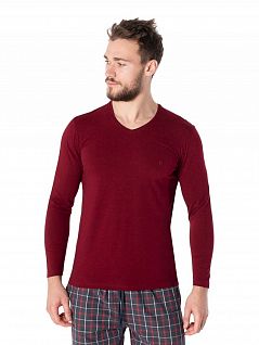 Комфортная футболка из хлопка Cacharel LT1334 Cacharel бордовый