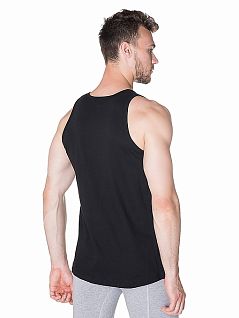 Черная мужская майка свободного силуета из хлопка LOOSE FIT 9226 черный