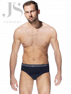 Комфортные слипы на контрастной широкой резинке Enrico Coveri JSES 1679 slip blu/grigio ecv