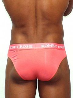 Удобные и мягкие мужские трусы брифы розового цвета Romeo Rossi Briefs R2006-12