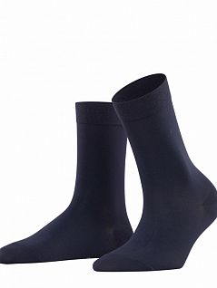 Гладкие носки из хлопка с гладкой поверхностью FALKE 47673 Cotton Touch (жен.) Темный-синий (6379)