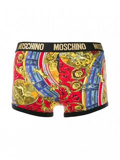 Яркие боксеры с графическим принтом и контрастной окантовкой Moschino 47598120москино Многоцветный 1888