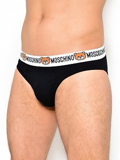 Комплект слипов на оригинальной резинке (2шт) Moschino 47468119москино Черный 555