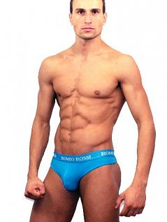 Мягкие голубые стринги с широким поясом Romeo Rossi Thongs R1006-10 распродажа